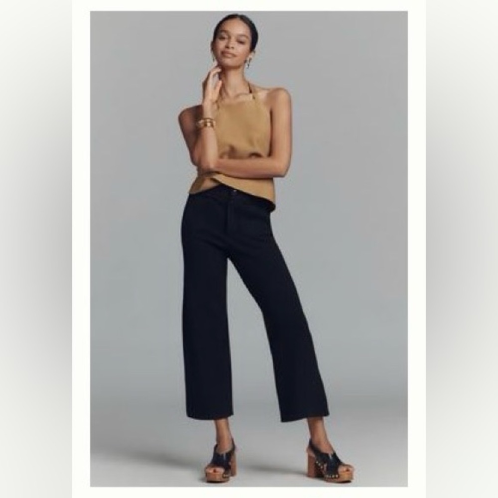 Anthropologie- Colette Sweater Knit Crop Wide-Leg Pants by Maeve